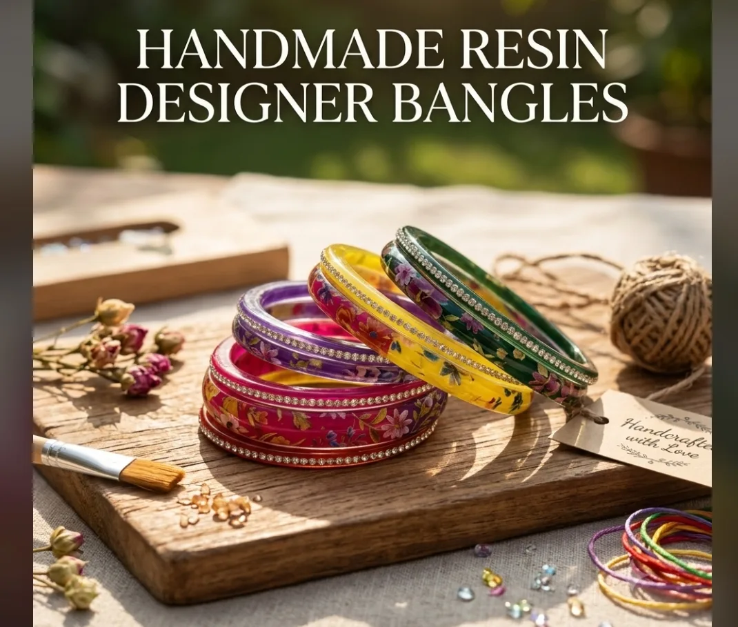 Hand made resin bangels